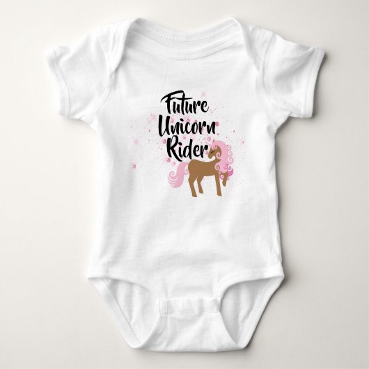 Future Unicorn Rider Baby Romper (Voorkant)