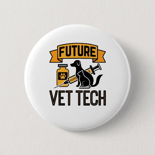 Future Vet Tech Ronde Button 5,7 Cm (Voorkant)