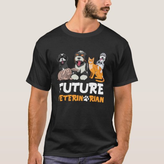 Future Veterinarian  Cute Aspiring Veterinarian St T-shirt (Voorkant)
