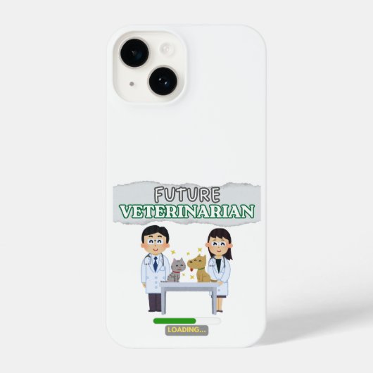 Future Veterinarian Loading – Vet Student Design iPhone Hoesje (Achterkant)