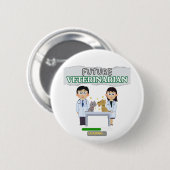 Future Veterinarian Loading – Vet Student Design Ronde Button 5,7 Cm (Voorkant /achterkant)