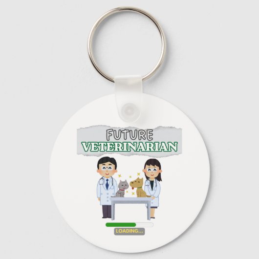Future Veterinarian Loading – Vet Student Design Sleutelhanger (Voorkant)
