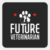 Future Veterinarian Vierkante Sticker (Voorkant)