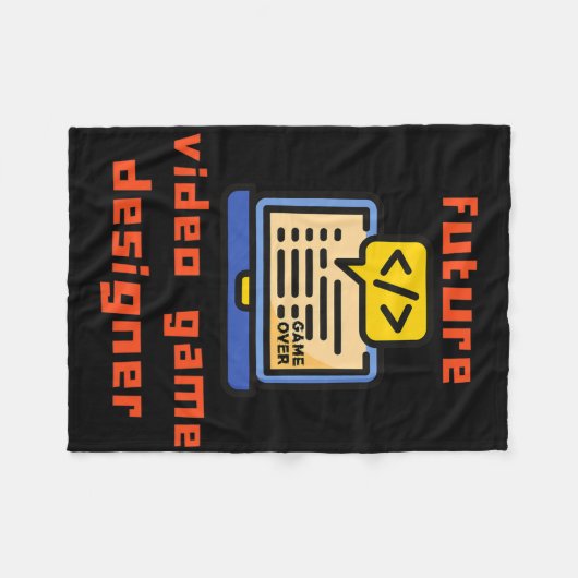 Future Video Game Designer Programmer Coder Fleece Deken (Voorkant (Horizontaal))