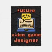 Future Video Game Designer Programmer Coder Fleece Deken (Voorkant)