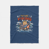 Future Viking Funny Norwegian Fleece Blanket (Voorkant)