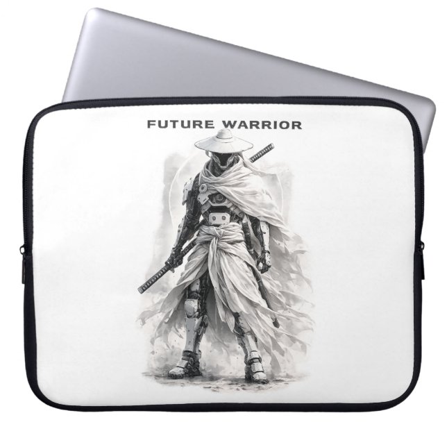 Future Warrior Laptophoes - Cyberpunk Samurai S Laptop Sleeve (Voorkant)