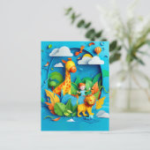 Future Wildlife Explorer Dream voor kinderen Feestdagenkaart (Staand voorkant)