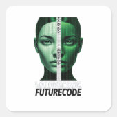 FUTURECODE VIERKANTE STICKER (Voorkant)