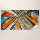 Futurisme Abstract Geometrisch Strandlaken (Voorkant)