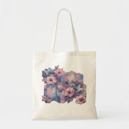 Futurisme Tinted Bloemen Design Canvas tas