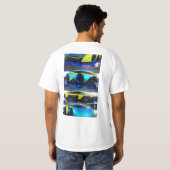 Futurismo Drive: Ultra Sci-Fi auto ontketend T-shirt (Achterkant volledig)