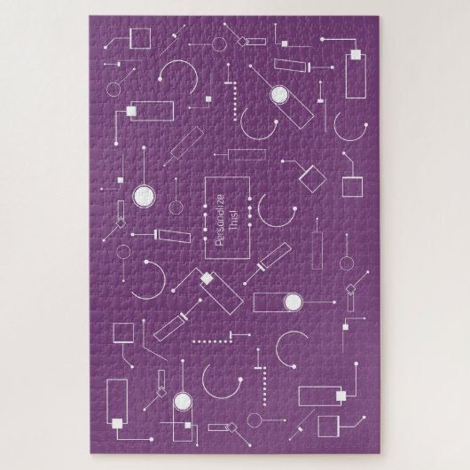 Futurist Pattern: Mulberry 004 Legpuzzel (Verticaal)