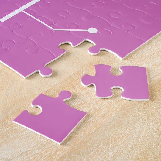 Futurist Pattern: Violet (white text) 006 Legpuzzel (Zijkant)