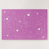Futurist Pattern: Violet (white text) 006 Legpuzzel (Horizontaal)