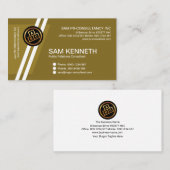 Futurist Slanting White Lines Modern Consultant Visitekaartje (Voorkant / Achterkant)