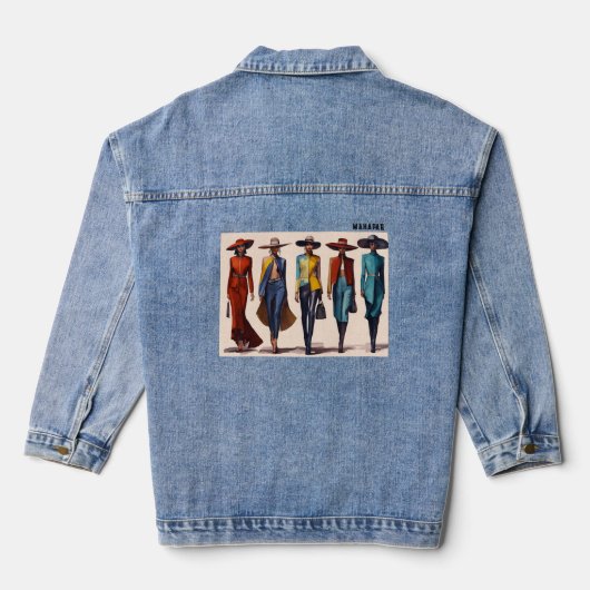 Futurist Western Stijlvol 2025 Denim Jacket (Achterkant)