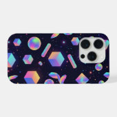 Futuristic 3D Holographic Geometric Phone Case iPhone Hoesje (Achterkant horizontaal)