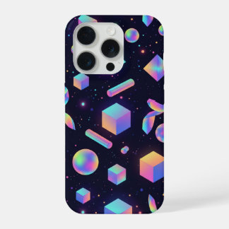 Futuristic 3D Holographic Geometric Phone Case iPhone 15 Pro Case