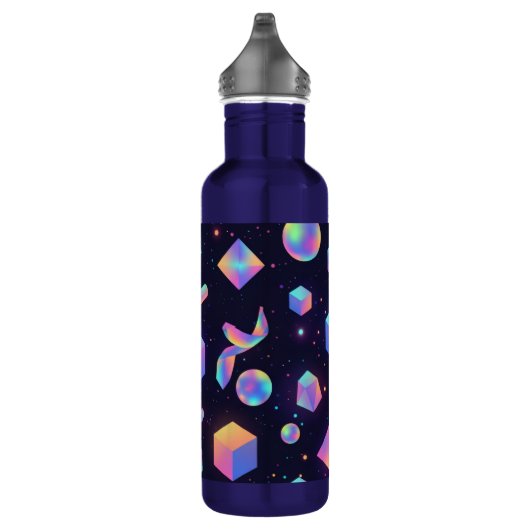 Futuristic 3D Holographic Space Water Bottle Waterfles (Rechts)