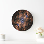 Futuristic Abstract Copper Wall Clock Grote Klok (Huis)
