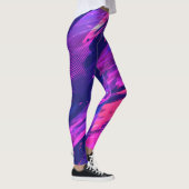 🎨 Futuristic Abstract Purple & Blue Pattern - Bol Leggings (Rechts)