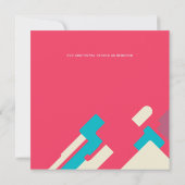 Futuristic Abstracte bruiloft Uitnodiging (Achterkant)