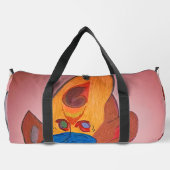 Futuristic Animal Art Large Duffel Bag Plunjezak (Achterkant)