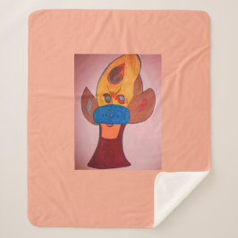 Futuristic Animal Art Sherpa Blanket Deken