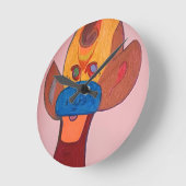 Futuristic Animal Art Wall Clock Ronde Klok (Hoek)