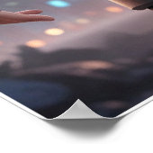 Futuristic Anime Hero – Cyberpunk Warrior Poster (Hoek)