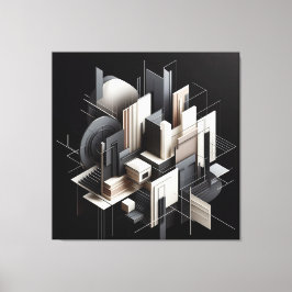 Futuristic Architectural Construct Canvas Afdruk