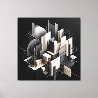 Futuristic Architectural Construct Canvas Afdruk