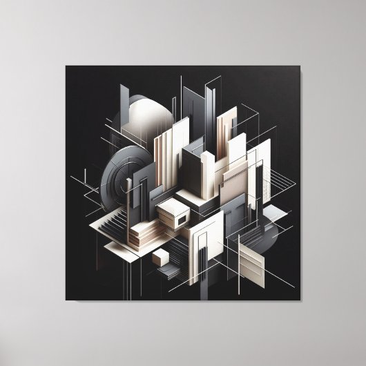 Futuristic Architectural Construct Canvas Afdruk (Voorkant)