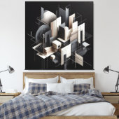 Futuristic Architectural Construct Canvas Afdruk (Insitu (Slaapkamer))