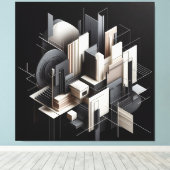 Futuristic Architectural Construct Canvas Afdruk (Insitu (Houten vloer))