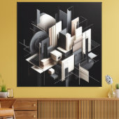 Futuristic Architectural Construct Canvas Afdruk (Insitu (Woonkamer))