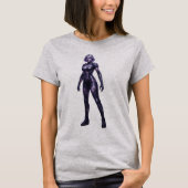 Futuristic Armored Mercenary Goth Style Tee T-shirt (Voorkant)