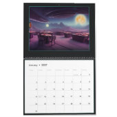 Futuristic Art Illustration Calendar Kalender (Jan 2027)