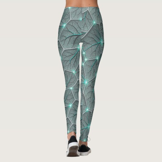 Futuristic Bio-Organic Skin Pattern Leggings (Achterkant)