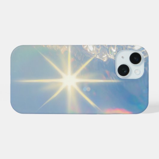 Futuristic Blue Chrome iPhone 14 Pro Max Cover 15 Case (Achterkant horizontaal)