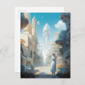 Futuristic City Science Fiction Art Briefkaart (Voorkant / Achterkant)