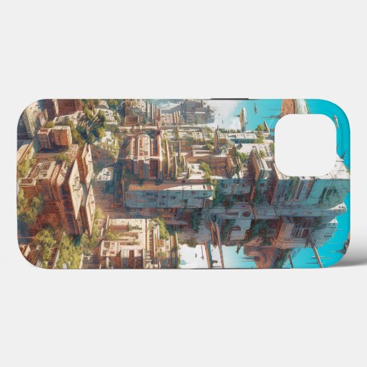 Futuristic City Science Fiction Art Case-Mate iPhone Case (Achterkant (horizontaal))
