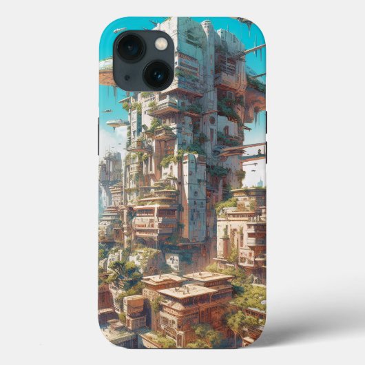 Futuristic City Science Fiction Art Case-Mate iPhone Case (Achterkant)