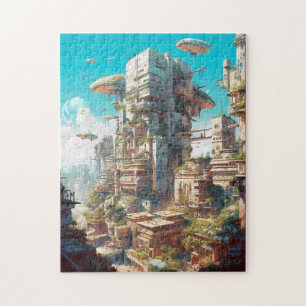 Futuristic City Science Fiction Art Legpuzzel