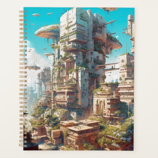 Futuristic City Science Fiction Art Planner (Voorkant)