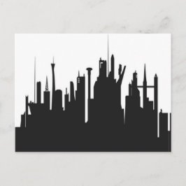Futuristic City Skyline Briefkaart