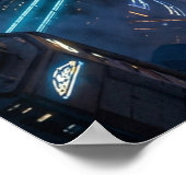 Futuristic City Sunset Wall Art Poster (Hoek)