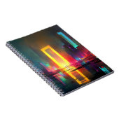 Futuristic City with Radiant Neon Portal Notitieboek (Rechterzijde)