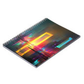 Futuristic City with Radiant Neon Portal Notitieboek (Linkerzijde)